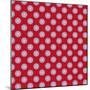 Pattern Blue Rosette on Wine Red-Effie Zafiropoulou-Mounted Giclee Print