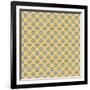 Pattern Blue Rosettes on Mocca-Effie Zafiropoulou-Framed Giclee Print