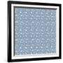 Pattern Blue Snowflakes-Effie Zafiropoulou-Framed Giclee Print