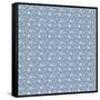 Pattern Blue Snowflakes-Effie Zafiropoulou-Framed Stretched Canvas