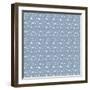 Pattern Blue Snowflakes-Effie Zafiropoulou-Framed Giclee Print