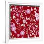 Pattern Branches on Red Background-Effie Zafiropoulou-Framed Giclee Print