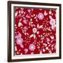 Pattern Branches on Red Background-Effie Zafiropoulou-Framed Giclee Print