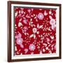 Pattern Branches on Red Background-Effie Zafiropoulou-Framed Giclee Print