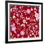 Pattern Branches on Red Background-Effie Zafiropoulou-Framed Giclee Print