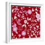Pattern Branches on Red Background-Effie Zafiropoulou-Framed Giclee Print