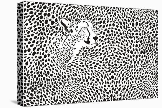Pattern Cheetahs Background-Gepard-Stretched Canvas