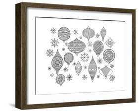 Pattern Christmas Ornaments-Neeti Goswami-Framed Art Print