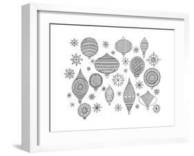 Pattern Christmas Ornaments-Neeti Goswami-Framed Art Print