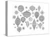 Pattern Christmas Ornaments-Neeti Goswami-Stretched Canvas