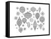 Pattern Christmas Ornaments-Neeti Goswami-Framed Stretched Canvas