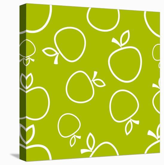 Pattern Circuit Apples-frostyara-Stretched Canvas