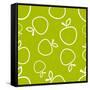 Pattern Circuit Apples-frostyara-Framed Stretched Canvas