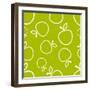 Pattern Circuit Apples-frostyara-Framed Art Print