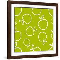 Pattern Circuit Apples-frostyara-Framed Art Print