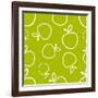 Pattern Circuit Apples-frostyara-Framed Art Print