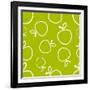 Pattern Circuit Apples-frostyara-Framed Art Print