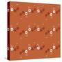 Pattern Coquelicot Corail-Anne Cote-Stretched Canvas