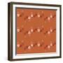 Pattern Coquelicot Corail-Anne Cote-Framed Giclee Print