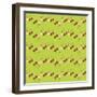 Pattern Coquelicot Lime-Anne Cote-Framed Giclee Print