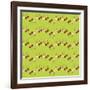 Pattern Coquelicot Lime-Anne Cote-Framed Giclee Print