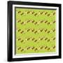 Pattern Coquelicot Lime-Anne Cote-Framed Giclee Print