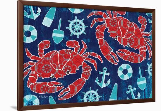 Pattern Crabs-Paul Brent-Framed Art Print