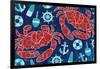 Pattern Crabs-Paul Brent-Framed Art Print