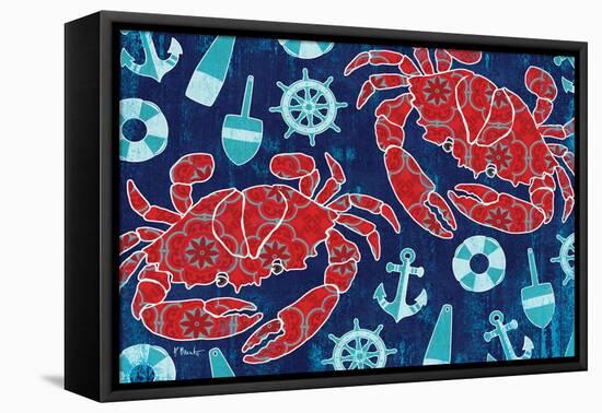 Pattern Crabs-Paul Brent-Framed Stretched Canvas