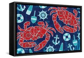 Pattern Crabs-Paul Brent-Framed Stretched Canvas