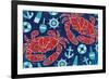 Pattern Crabs-Paul Brent-Framed Premium Giclee Print