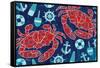 Pattern Crabs-Paul Brent-Framed Stretched Canvas