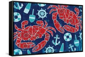 Pattern Crabs-Paul Brent-Framed Stretched Canvas