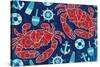 Pattern Crabs-Paul Brent-Stretched Canvas