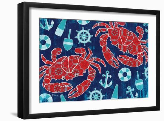 Pattern Crabs-Paul Brent-Framed Art Print