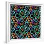 Pattern - Crayon Alphabet over White Background-Zoom-zoom-Framed Premium Giclee Print