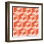 Pattern Cubes Robot-robodread-Framed Art Print