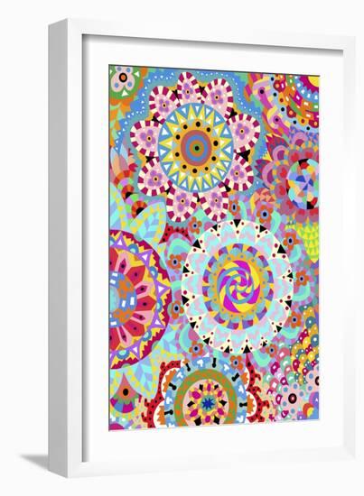 Pattern Flowers 2-Miguel Balb?s-Framed Giclee Print