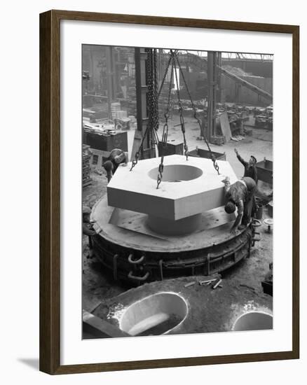 Pattern for a Giant Magnet Casting, Edgar Allens Steel Foundry, Sheffield, South Yorkshire, 1963-Michael Walters-Framed Photographic Print