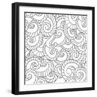 Pattern from Waves-null-Framed Art Print