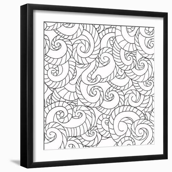 Pattern from Waves-null-Framed Art Print