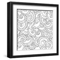 Pattern from Waves-null-Framed Art Print