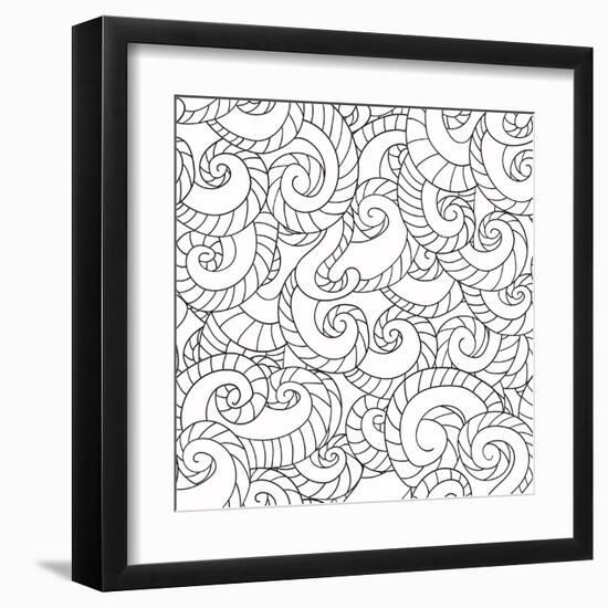 Pattern from Waves-null-Framed Art Print