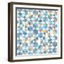 Pattern Geometric with Triangle and Plant Elements-Little_cuckoo-Framed Art Print