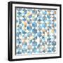 Pattern Geometric with Triangle and Plant Elements-Little_cuckoo-Framed Art Print