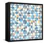 Pattern Geometric with Triangle and Plant Elements-Little_cuckoo-Framed Stretched Canvas