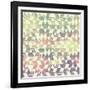 Pattern Geometric with Triangle and Plant Elements-Little_cuckoo-Framed Art Print