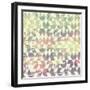 Pattern Geometric with Triangle and Plant Elements-Little_cuckoo-Framed Art Print