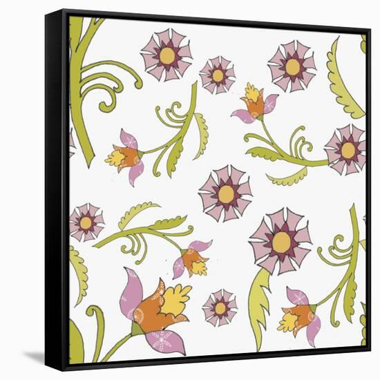 Pattern Lilac Flowers-Effie Zafiropoulou-Framed Stretched Canvas