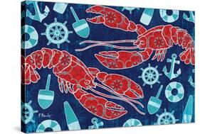 Pattern Lobsters-Paul Brent-Stretched Canvas